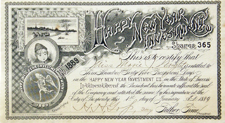 Happy New Year Investment Co., 1889